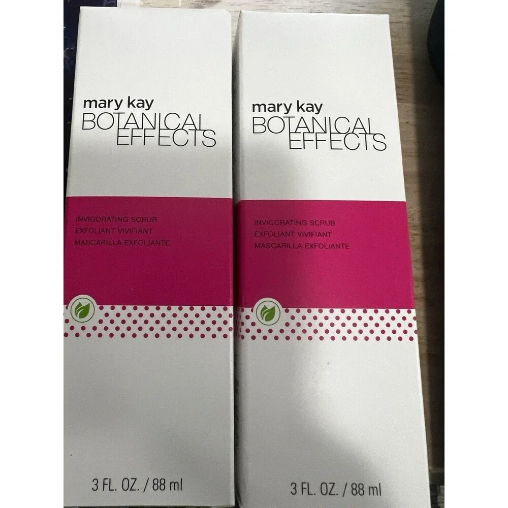 2 Mary Kay Botanical Effects Invigorating Face Scrub 3 fl oz Oil-Free Made USA